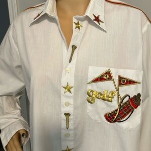 Vintage Studz Connection Golf Button Down Large